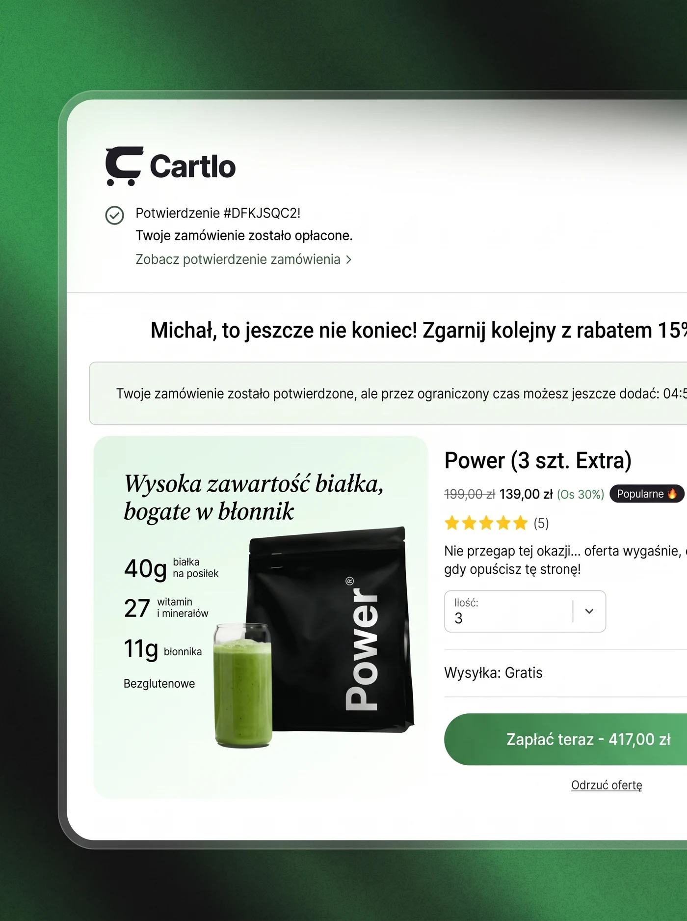 Wzrost po zakupie